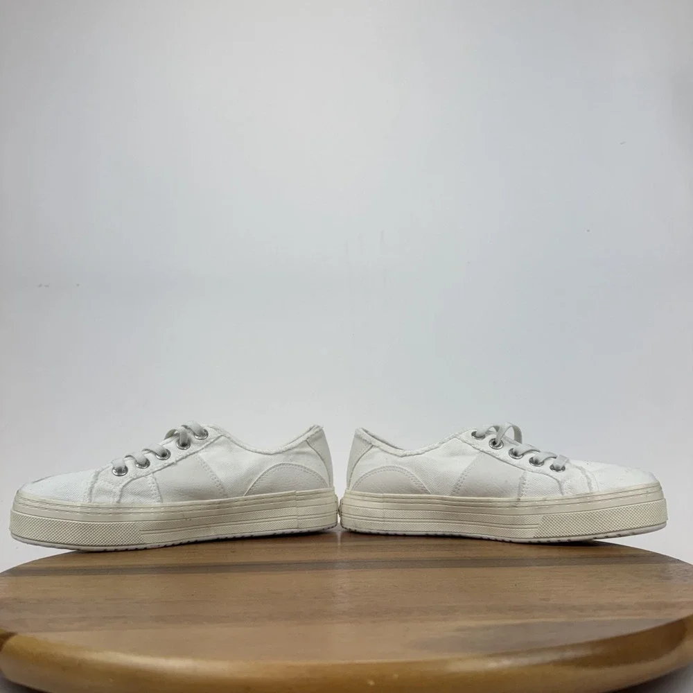 New Womens Blowfish Malibu Super Smile White Patchwork Platfrom Sneakers Size 9‎